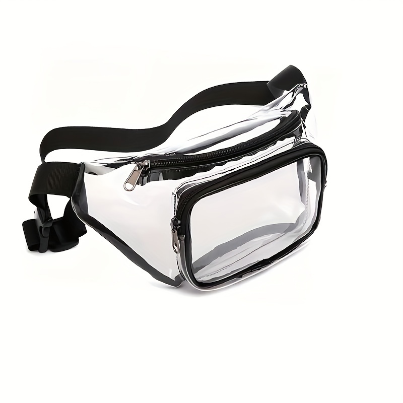 Clear Fanny Pack Stadium Approved, Adjustable Plastic Waist Bag