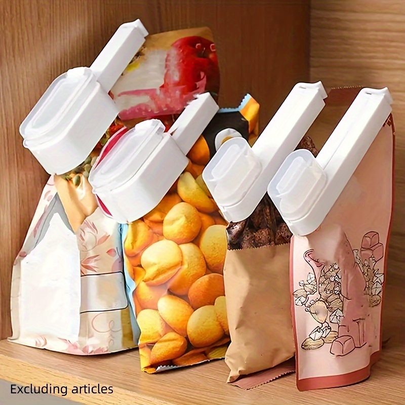 

4pcsfood Sealing Bag, Moisture-proof Sealing Clip With Pour Spouts, Food Fresh-keeping Airtight Clip, For Various Plastic Bags And Snack Bags, Kitchen Organizers And Storage, Kitchen Accessories