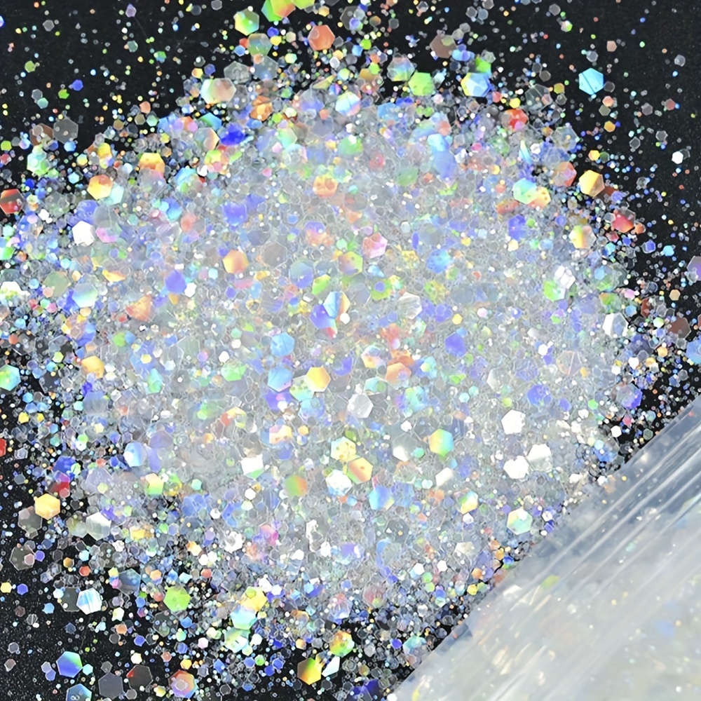 12 Colors Holographic Chunky Glitter Sequins Resin Craft - Temu