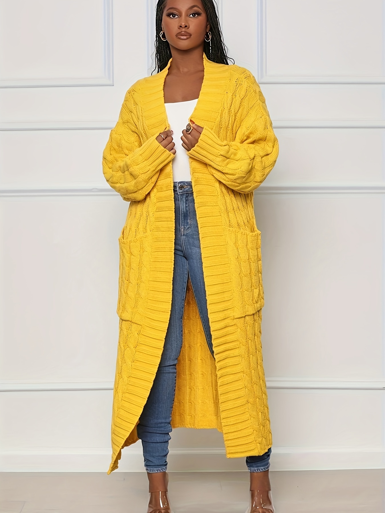 Bright 2025 yellow cardigan