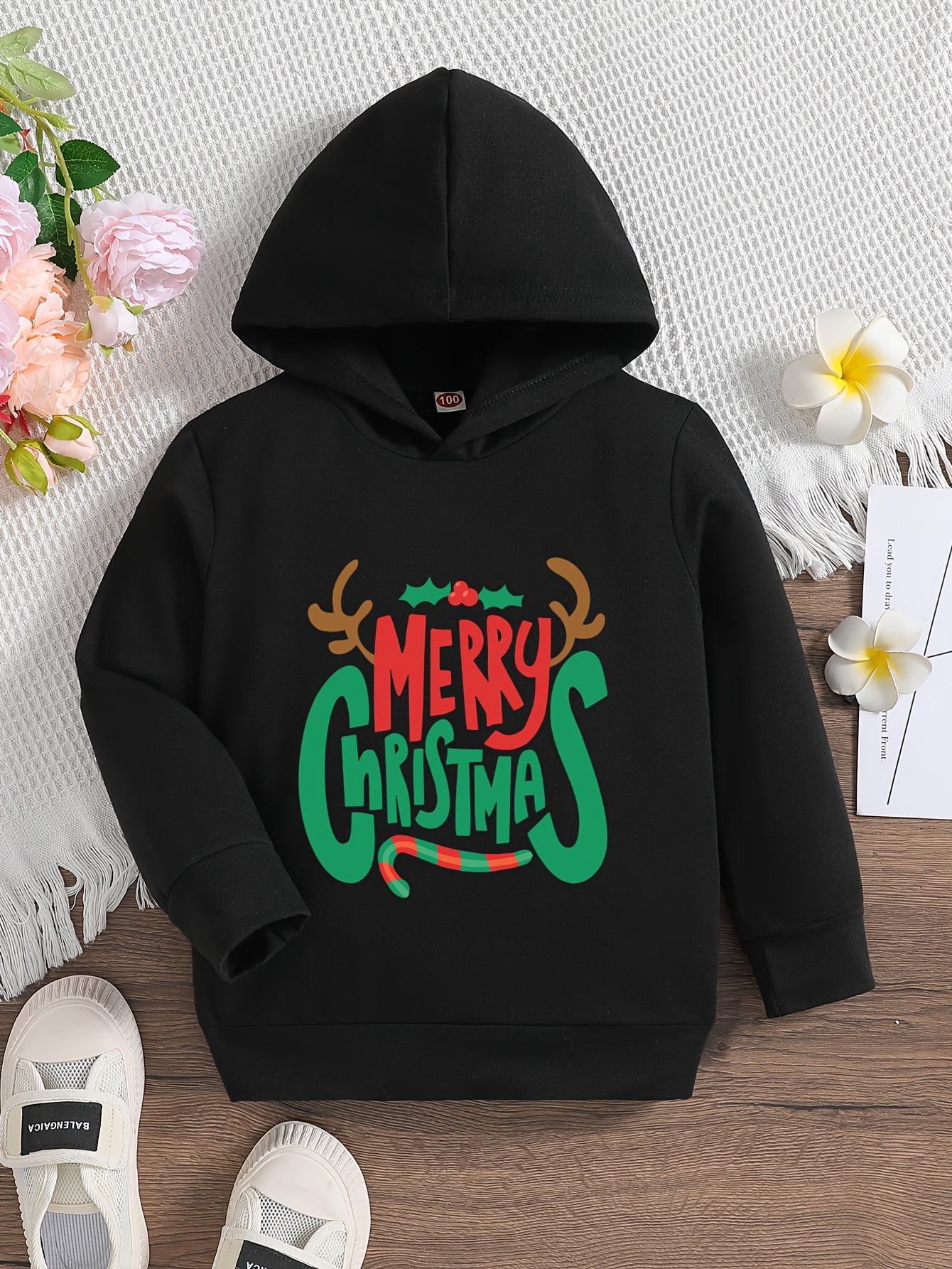 Sudadera Capucha Niña Estampado niña Flores Suéter - Temu Chile