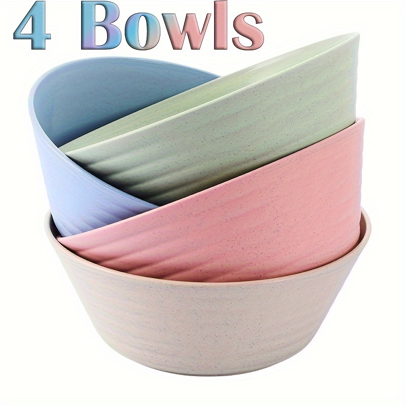 Wheat Straw Bowl Set Unbreakable Grain Bowl Microwave - Temu