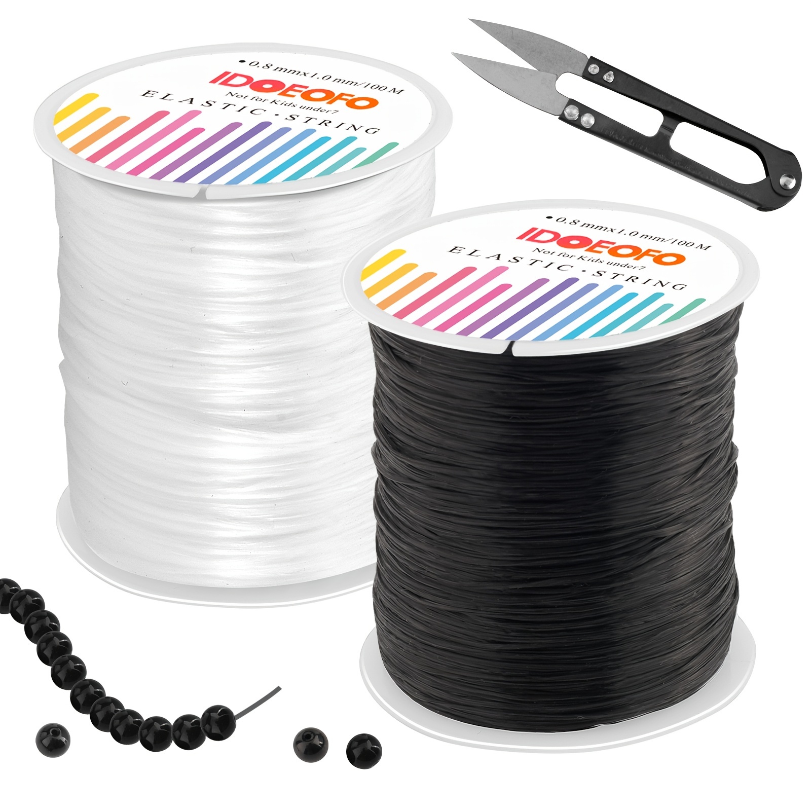 Elastic Flat Wire Bracelet Fishing Line Black 100m 3937 01inch White 100m  3937 01inch 2 Colors 0 8x1 0mm For Jewelry Making Bracelets Jewelry  Accessories Beads Diy Daily Use - Jewelry & Accessories - Temu Germany
