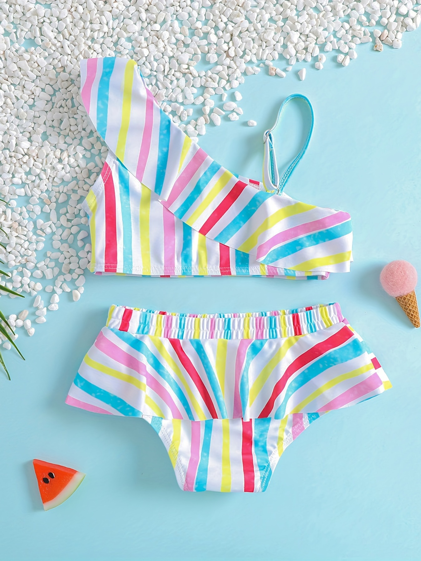 Girls Bikini Cute Strawberry Beach Swimsuit Kids Summer - Temu Canada