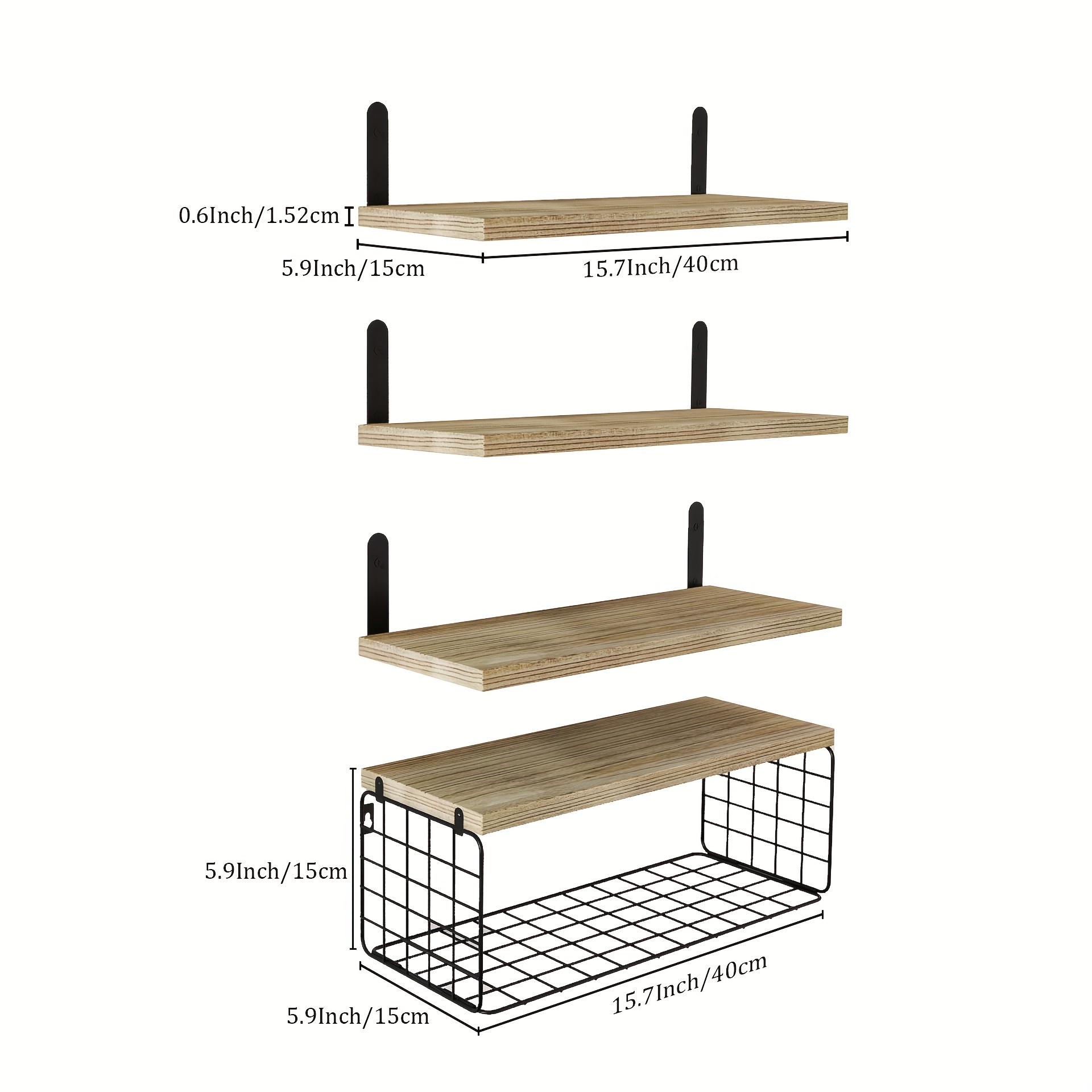 4 Tier Floating Shelves For Bathroom Rustic Wall Mounted - Temu