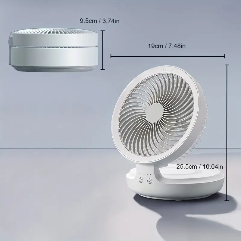 portable usb fan wall fan camping fan with 5 colors led light rechargeable fan quiet desk personal fan adjustable head wall mount table details 0