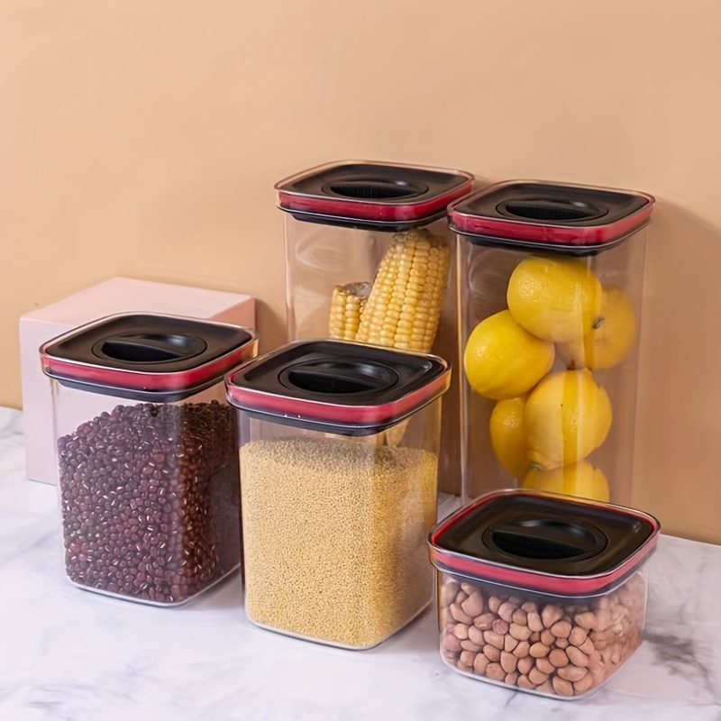 Food Container With Lid Candy Jars With Lids Square Plastic - Temu