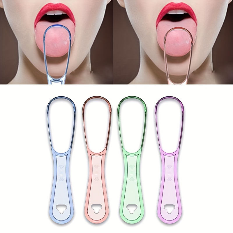 2PCS Tongue Scrapers, Reduce Bad Breath Tongue Cleaner, BPA Free, Get Rid  of White Tongue, Dentist