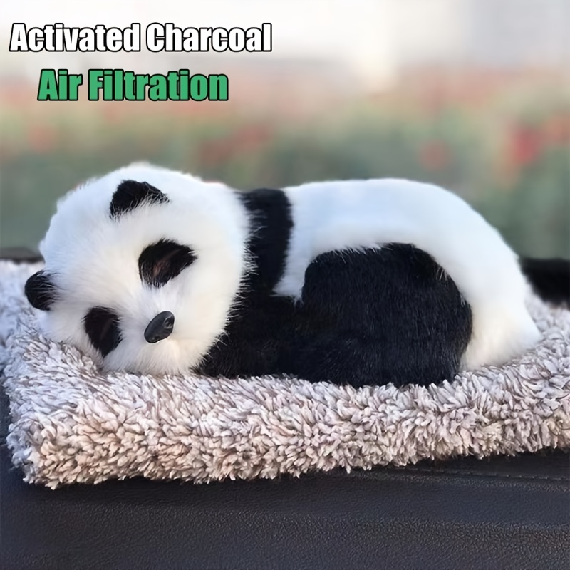 Creative Sleeping Panda Car Ornament, Carbon Bamboo Charcoal Bag Air Filter  Car Air Freshener, Car Dashboard Ornaments Car Decoration Accessories