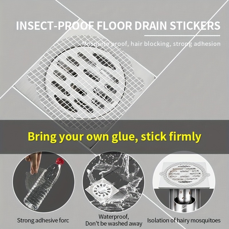 Floor Drain Sticker, 30pcs Disposable Shower Drain Hair Catcher