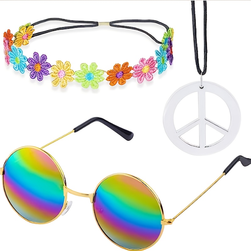 Gafas redondas de hippie para adulto