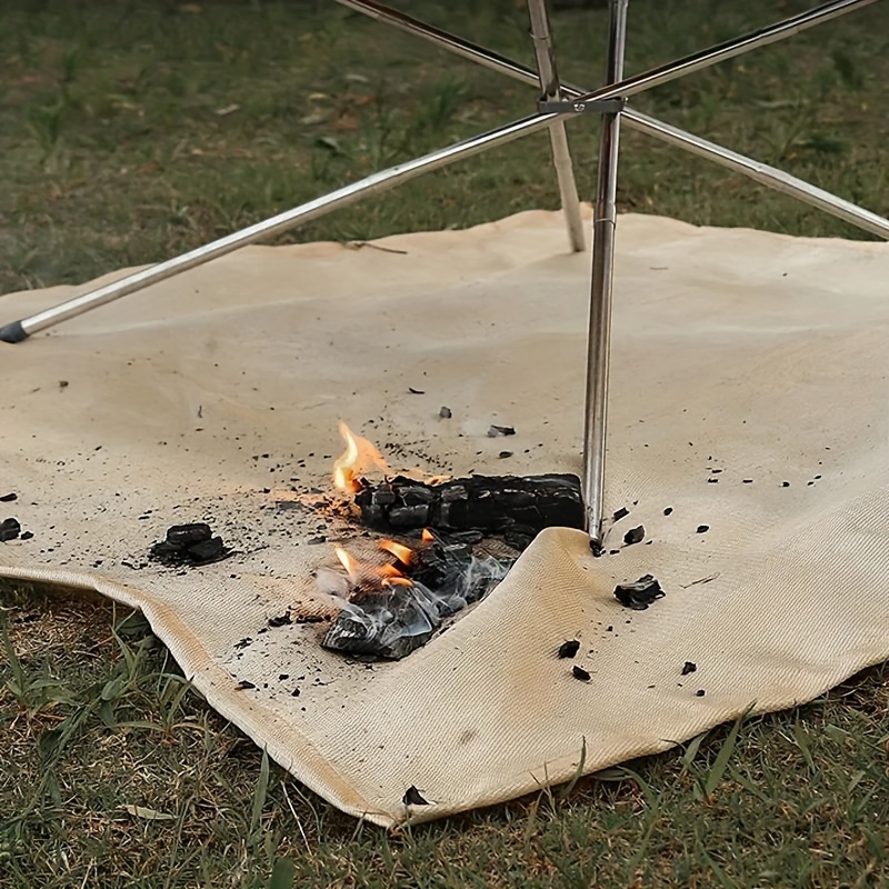 Feuergrubenmatte Grillmatte Gas BBQ Feuerfeste Matte Leicht zu tragen  Outdoor Protect Deck mit Mehr Größen