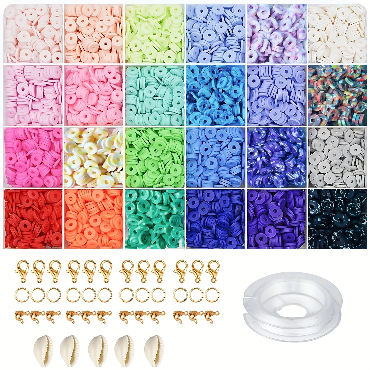 HTVRONT Clay Bead Bracelet Kit -16300Pcs Clay Beads Kit, 56 Colors Clay  Beads Bracelet Making Kit, Polymer Clay Bead Bracelet Kit, Clay Bead Set  for