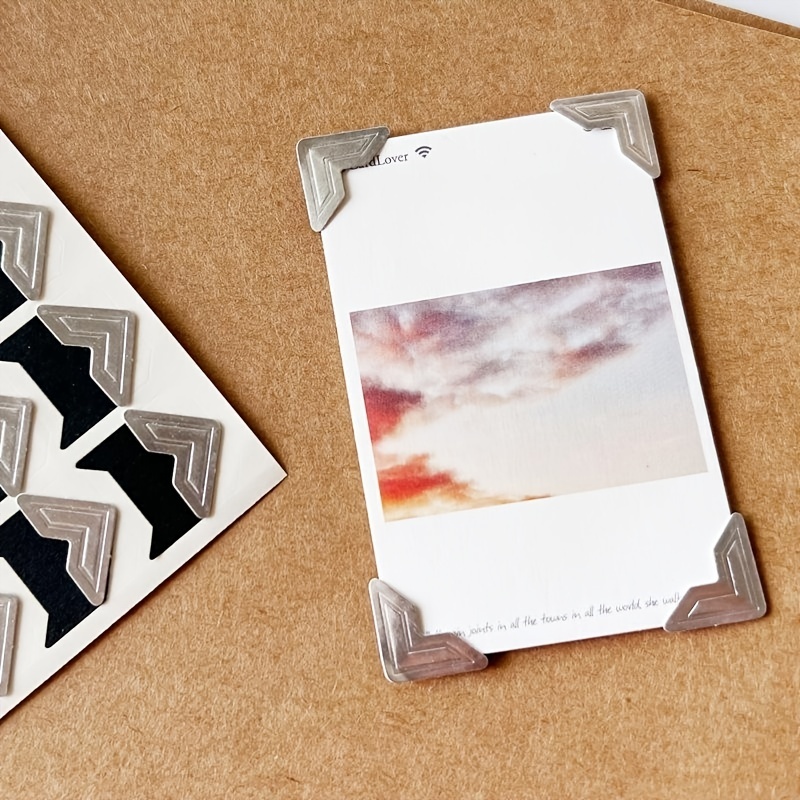 Photo Corner Self-Adhesive Paper, 120 Pieces Acid-Free Photo