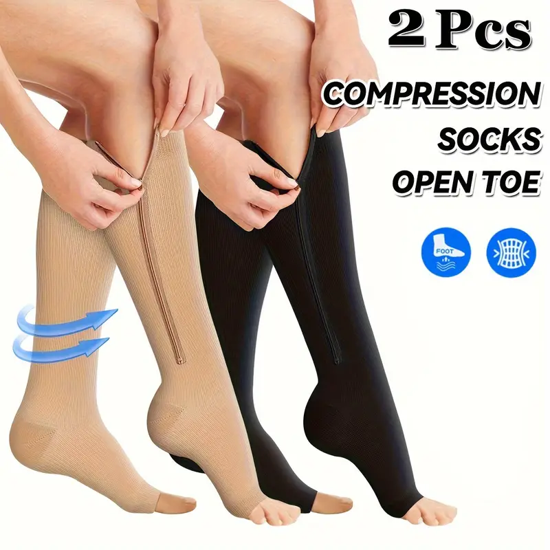 20 30mmhg Compression Socks Running Athletics Open Toe - Temu