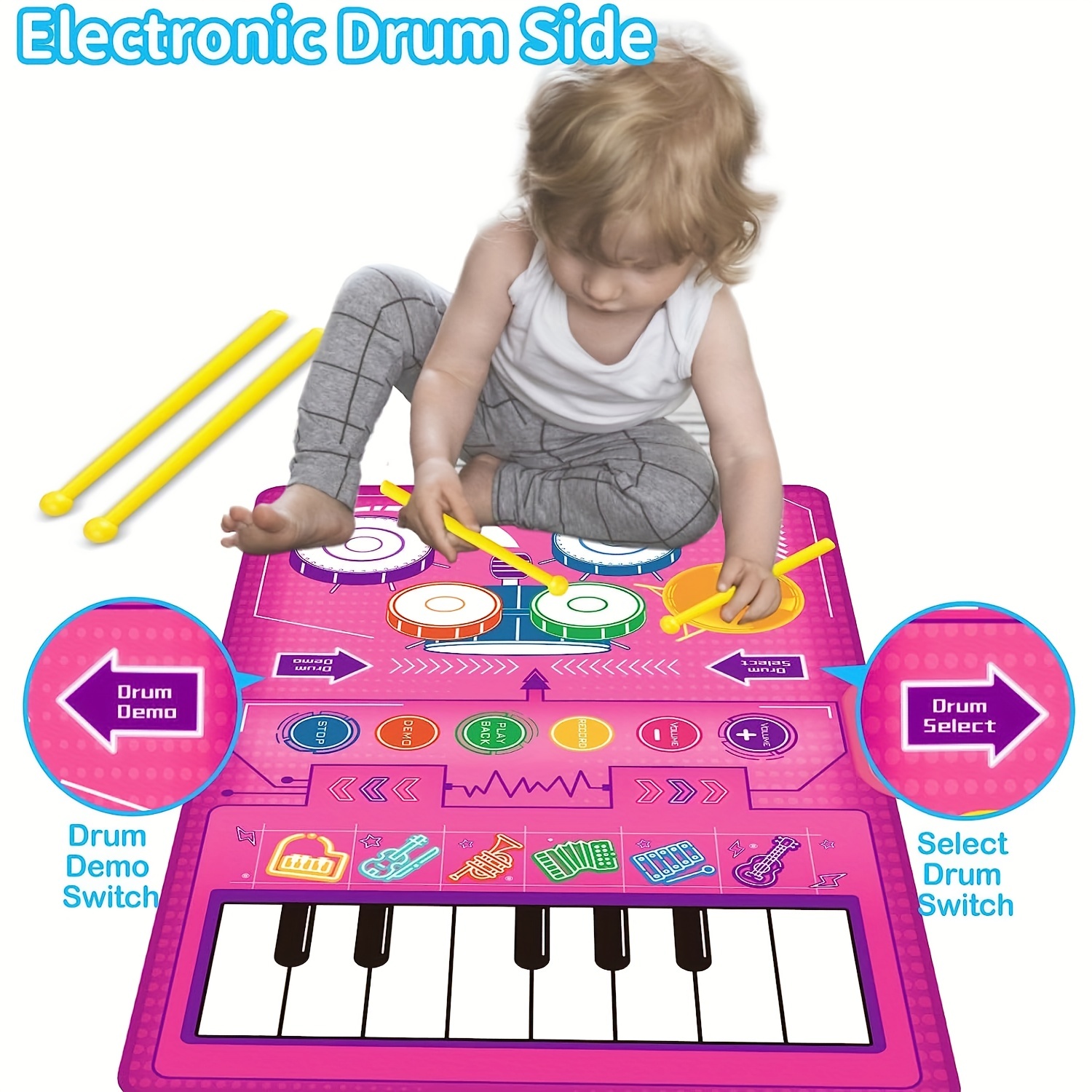 Acheter Jouet éducatif précoce pour bébé garçon et fille de 1 à 2, 3 et 4  ans, jeu éducatif musical