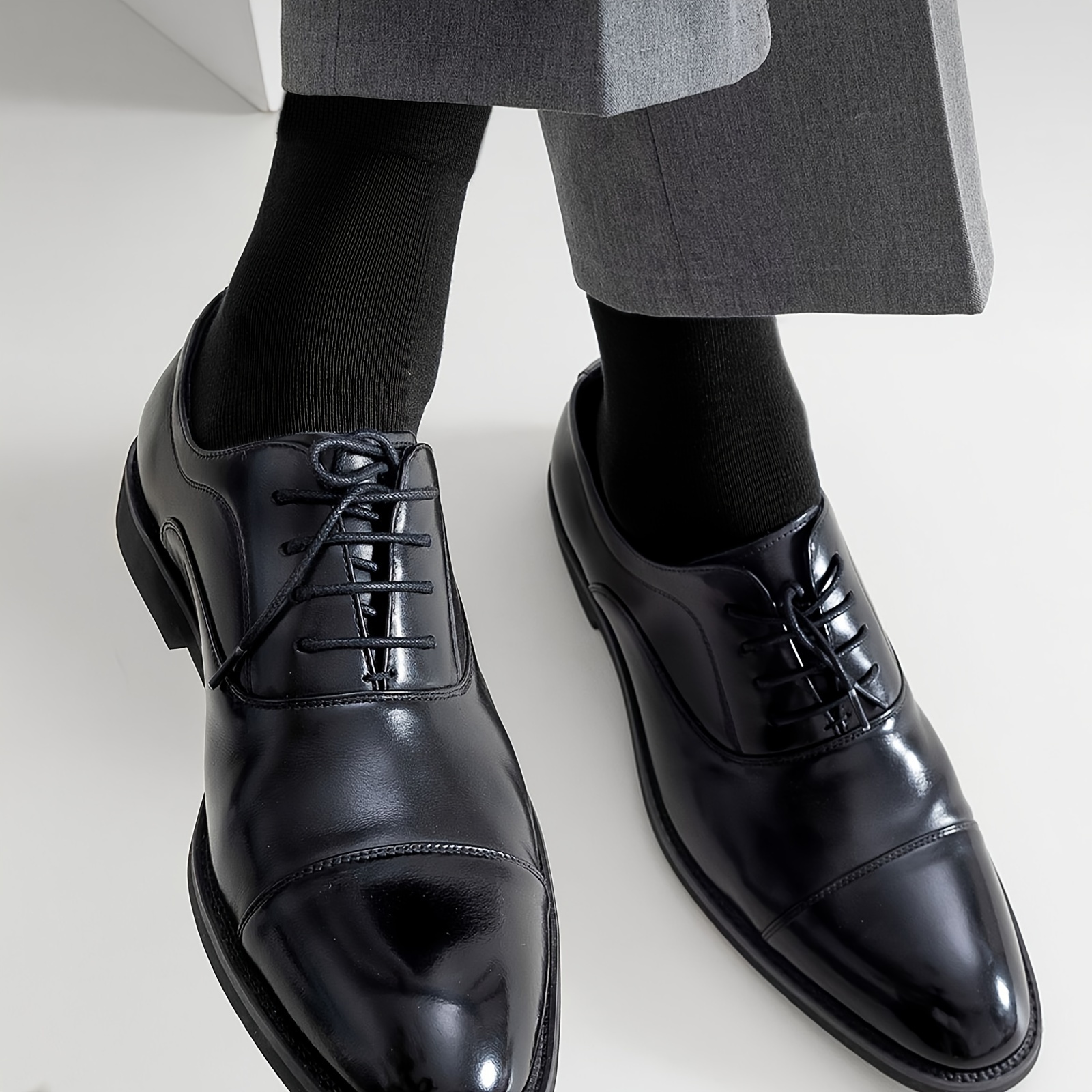  ZZSRJ 5 pares de calcetines de vestir de negocios para hombre,  calcetines de algodón cálidos, calcetines largos para hombre (Color: 3  gris, 2 gris oscuro, tamaño: 39-45) : Todo lo demás