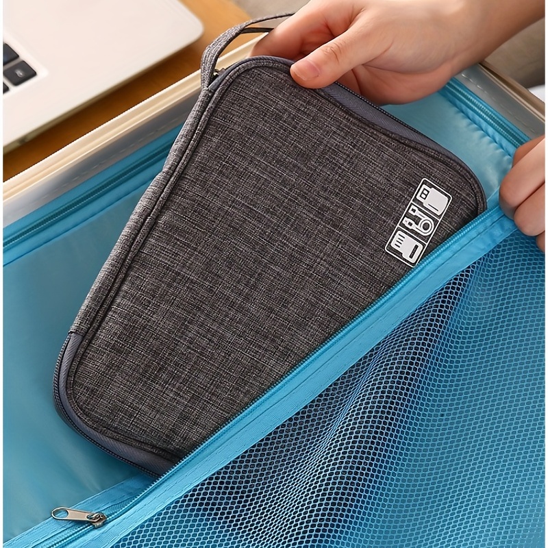 Travel Cable Organizer Bag Three-Layer Electronics Accessories Cable Bag  for Cables Chargers iPad Phone SD Card Wires Cords