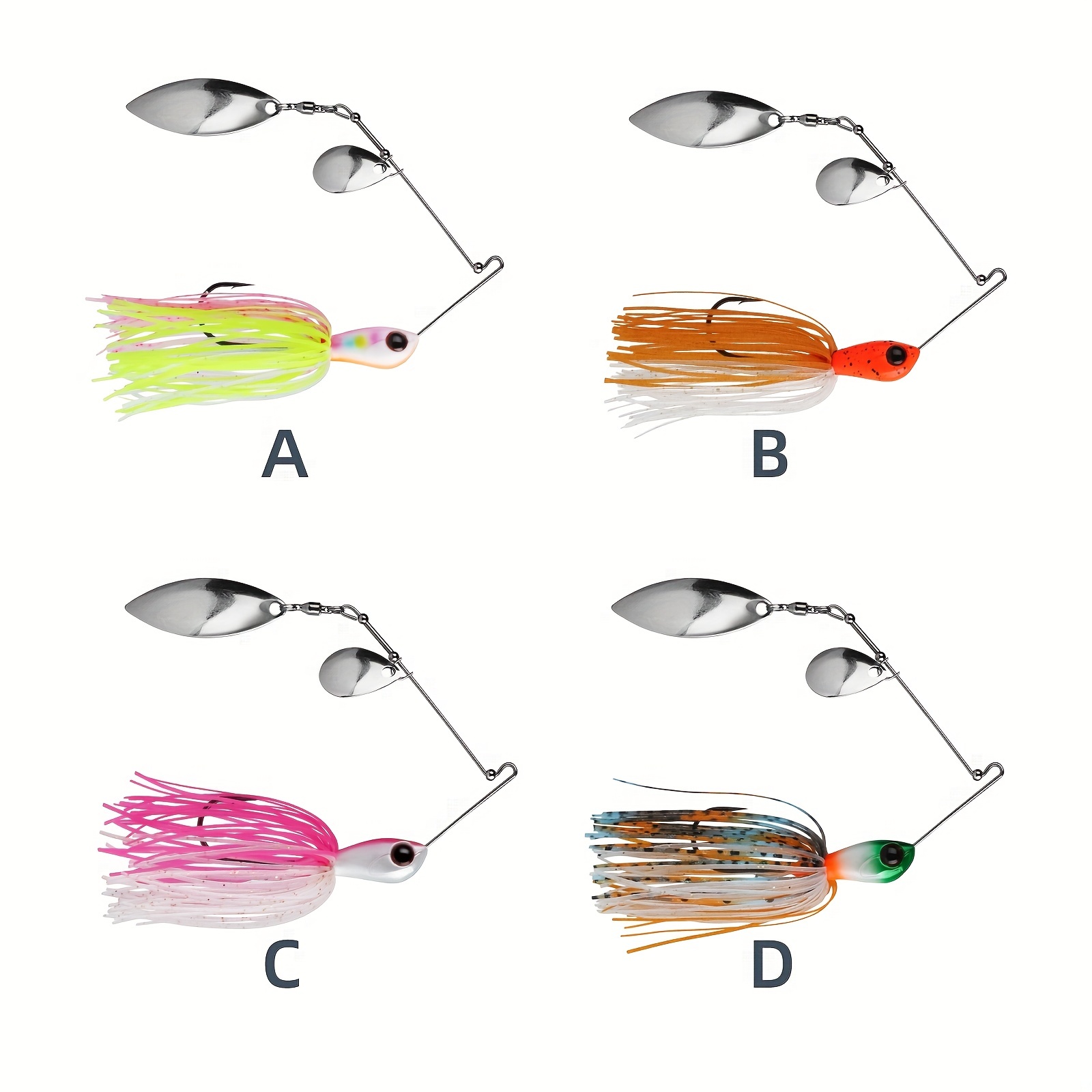 Water Layer Spinnerbait Double Willow Sequins Bionic Bait - Temu Canada