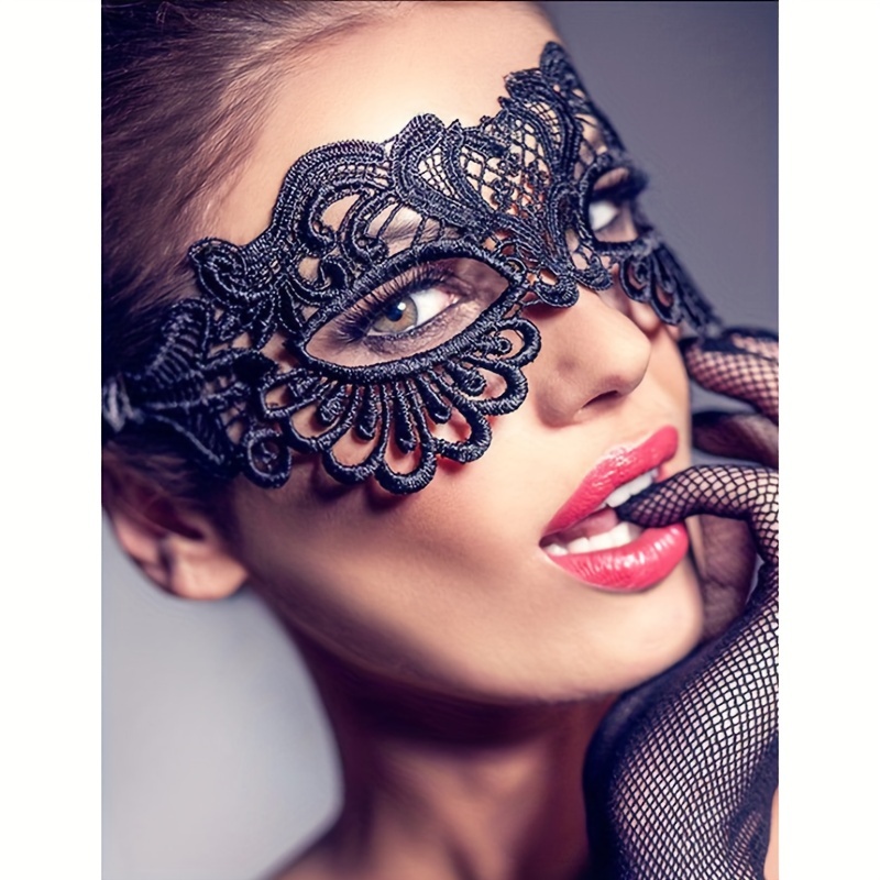 

Black Lace Eye Mask Gothic Costume Mask Animal Half Mask Cosplay Masquerade Dress Party