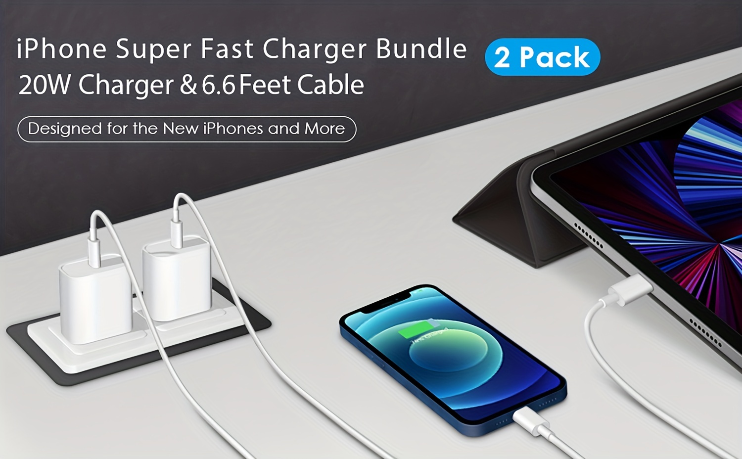 Chargeur Iphone, chargeur Apple rapide Iphone Pack Usb C Chargeur