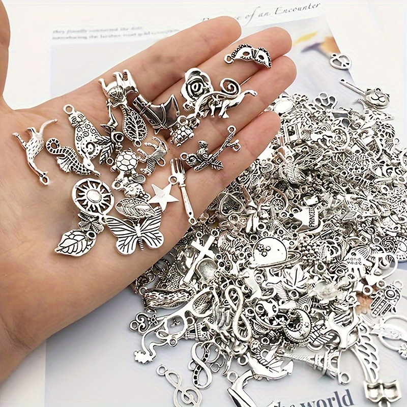 100pcs No Fade Charms 316 Stainless Steel Small Charms handmade Craft  Pendants DIY Jewelry Necklace Making Findings Accessories