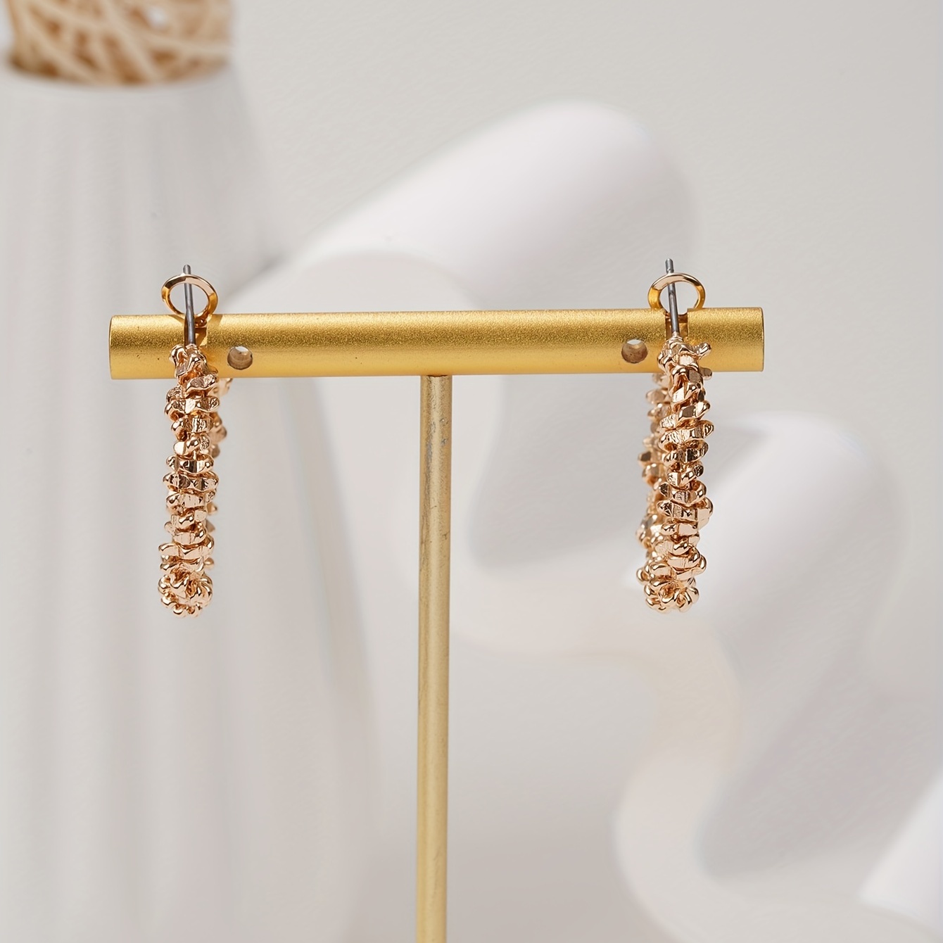 Minimalist 22K Gold Hoop Earrings