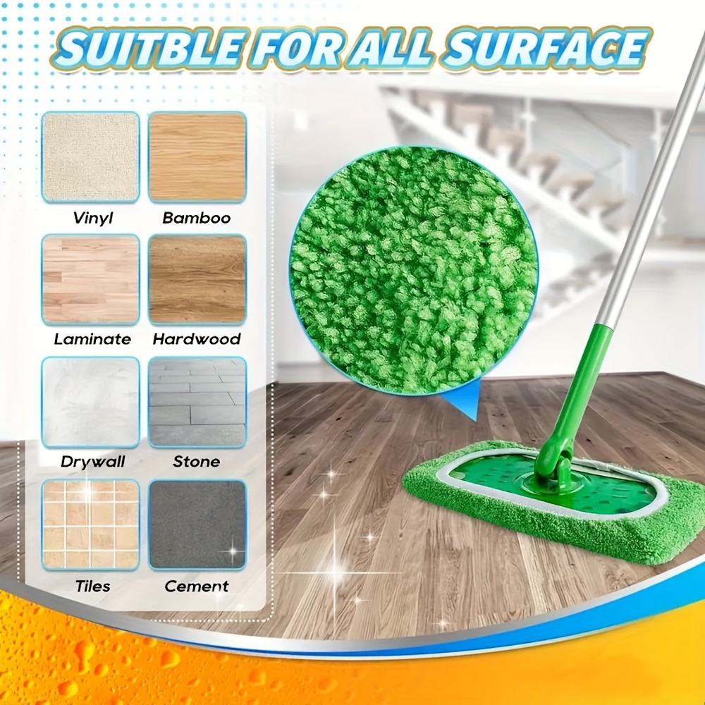 Microfibre Floor Mop Pads Replacement For Swiffer WetJet Flat Mop Cloth  Machine Washable Wet/dry Use Reusable Dust Cleaning Pad