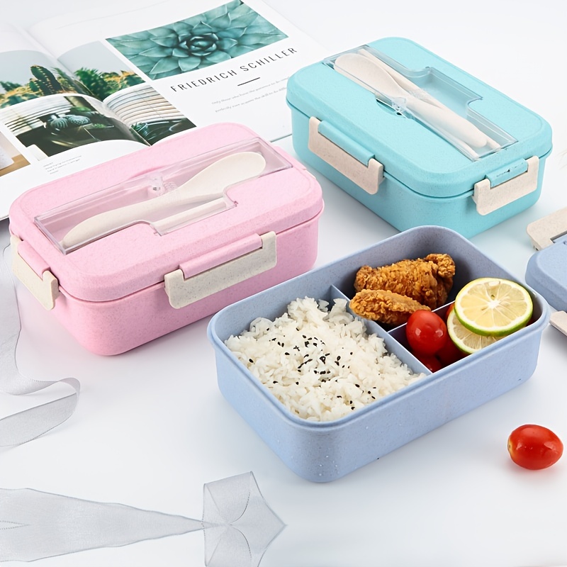 Lunch Box For Kids Bento Box Wheat Straw Portable Lunch Box Picnic Eco  Friendly Kid Bento