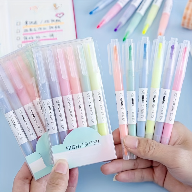 ZEYAR Highlighter, Pastel Colors Chisel Tip Marker Pen, AP Certified,  Assorted Colors, Water Based, Quick Dry (6 Macaron Colors)