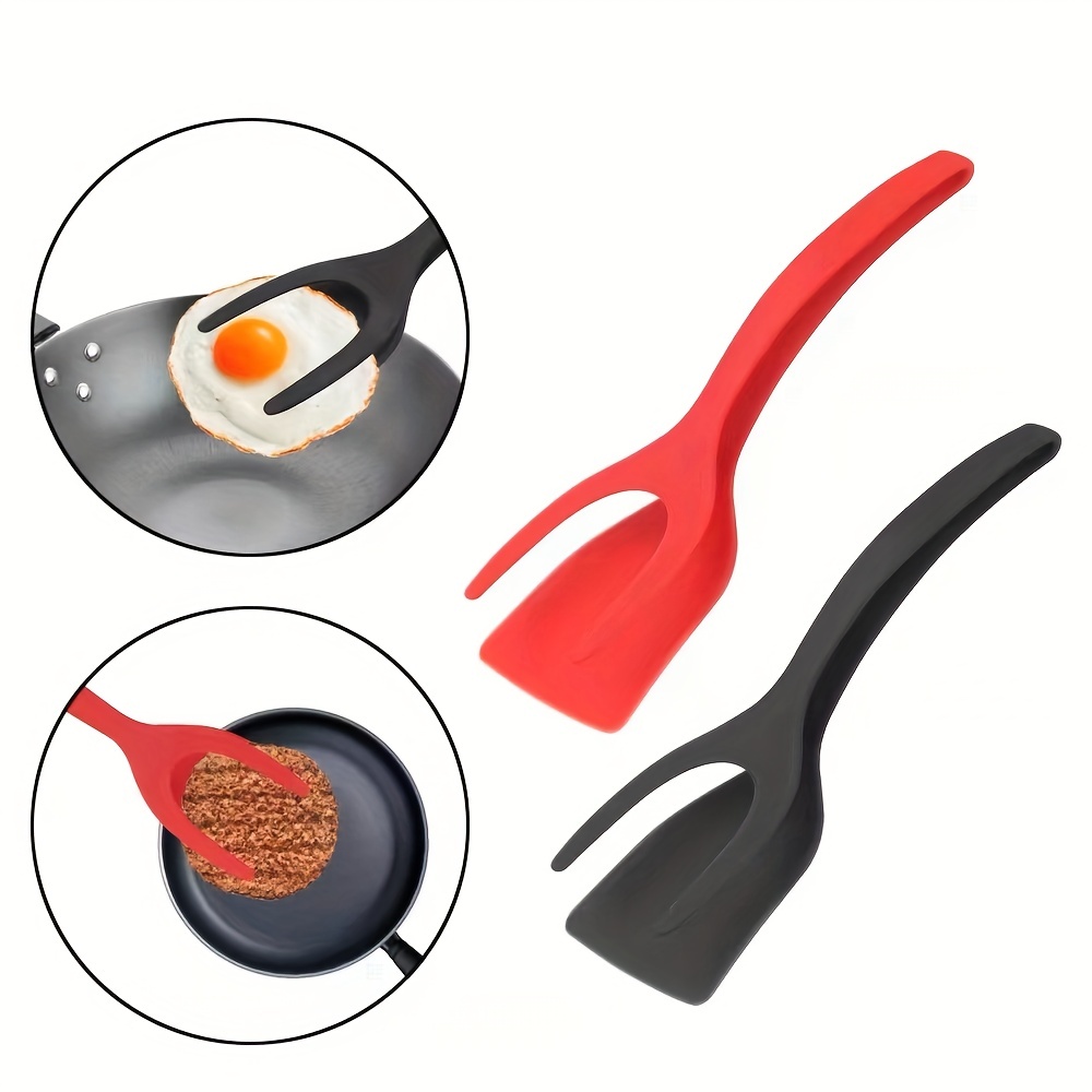 2 in 1 Silicone Spatula Egg Turners Grip Flip Heat-Resistant Non