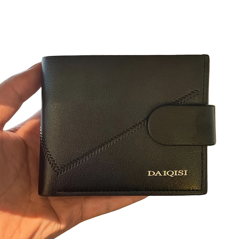 Men's Wallet Short Business Money Clip Horizontal Multi-card Wallet - Temu