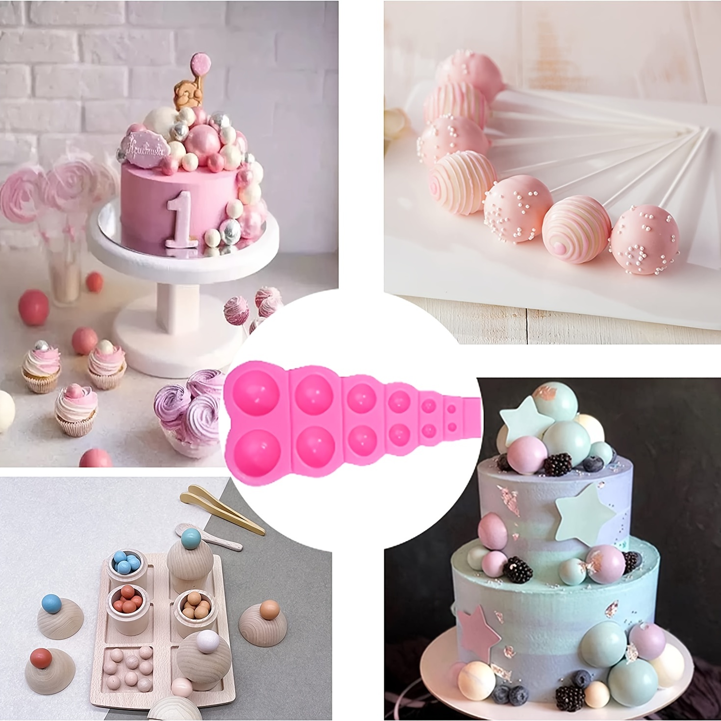 Half Round Balls Shaped Silicone Molds Cake Chocolate Fondant Pudding  Biscuit Mould Decoration DIY Baking Tools Silicone Moulds Soap Mold 