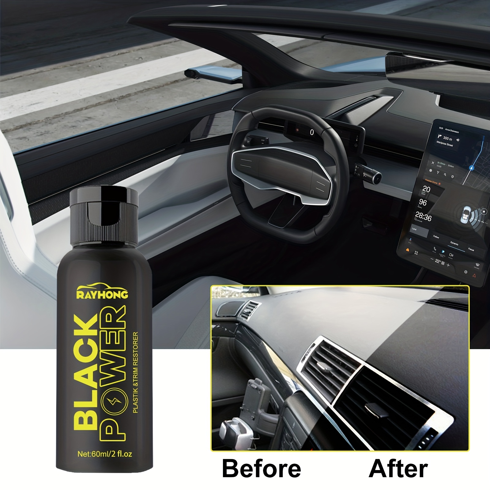 HGKJ Car Engine Cleaner Stains Dirt Grease Remover - Back To Black & Delay  Aging - Car Care Detailing