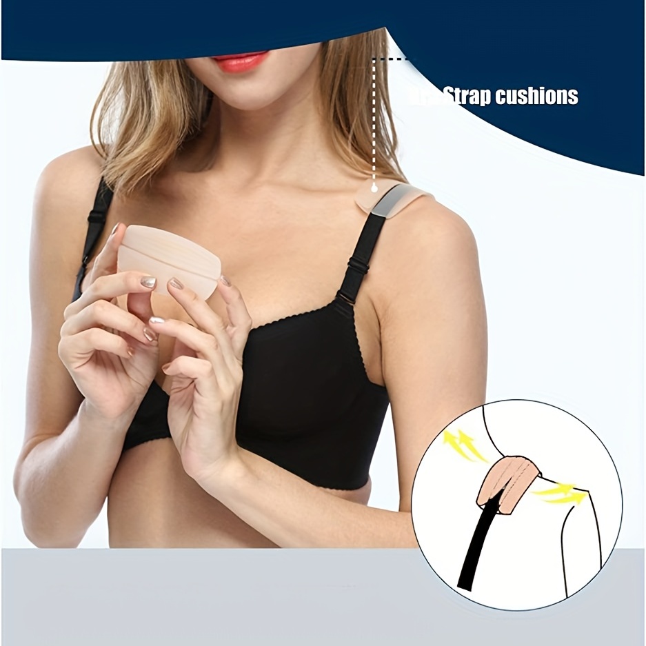 Soft Non slip Silicone Shoulder Pads Reduce Pressure Bra - Temu New Zealand