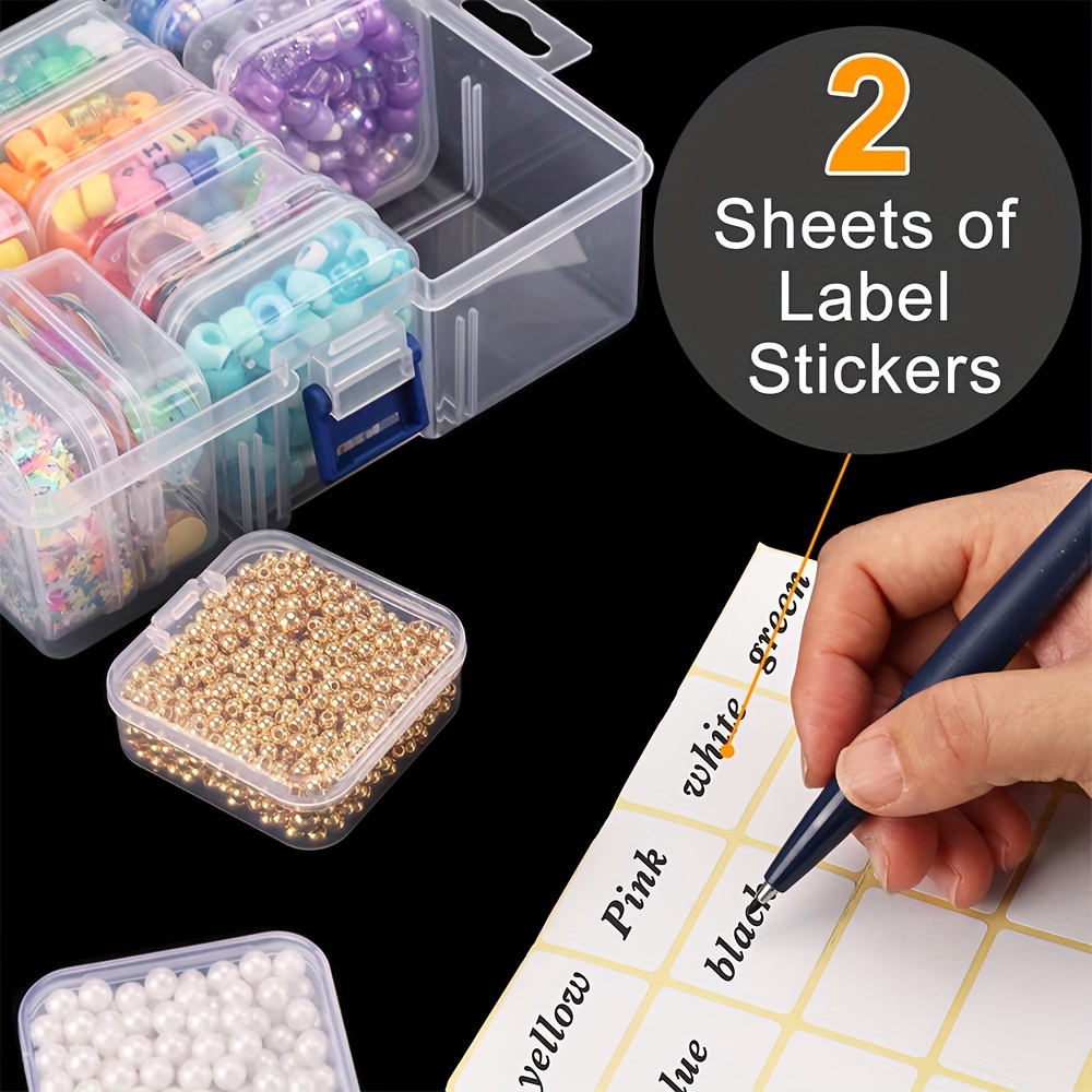 Transparent Bead Storage Box Plastic Bead Sticker Drawing - Temu