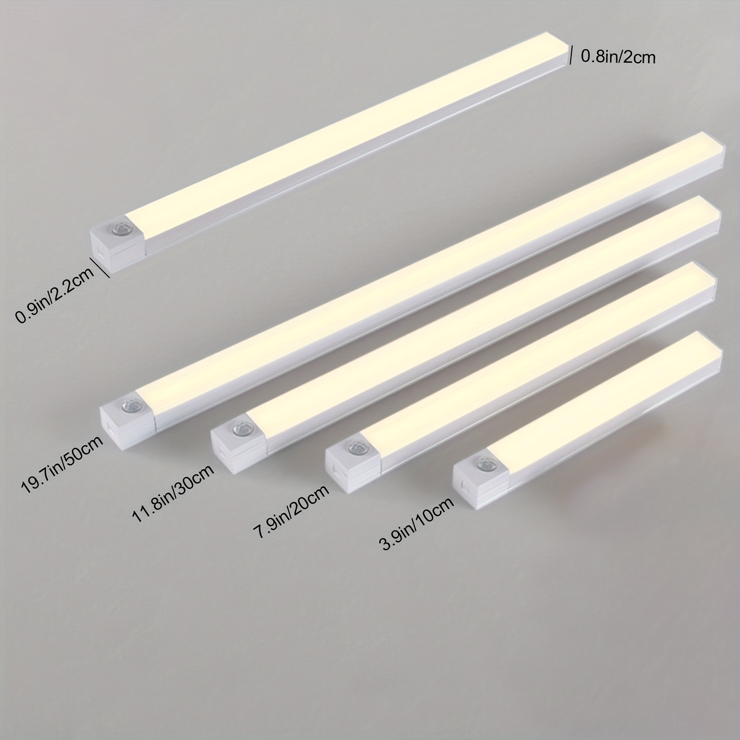 Iluminación LED para armarios/gabinetes 6 luces nocturnas Luces para  armarios con base magnética Iluminación LED con sensor de movimiento,  utilizado para escaparate de escaleras de cocina Luces blanc JAMW Sencillez