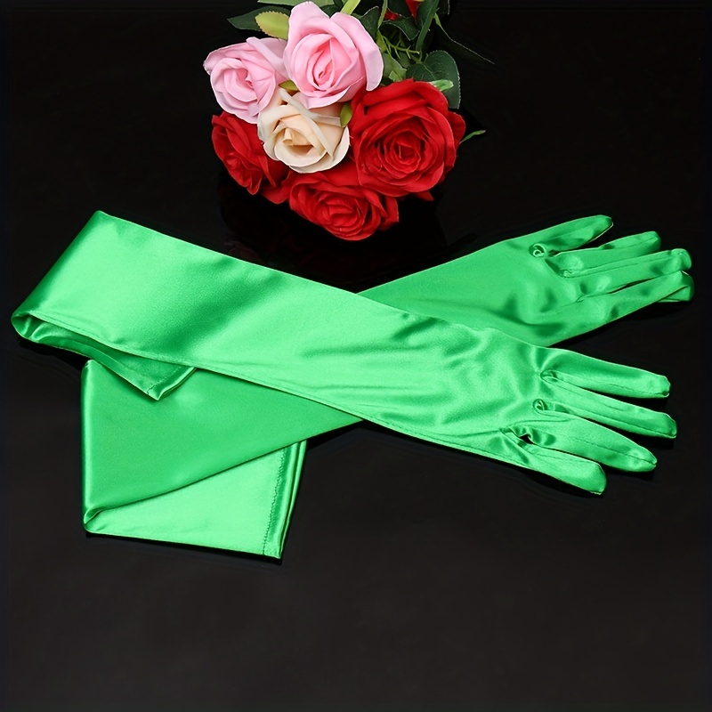 Guantes De Satén Elásticos Para Niña De Las Flores De - Temu