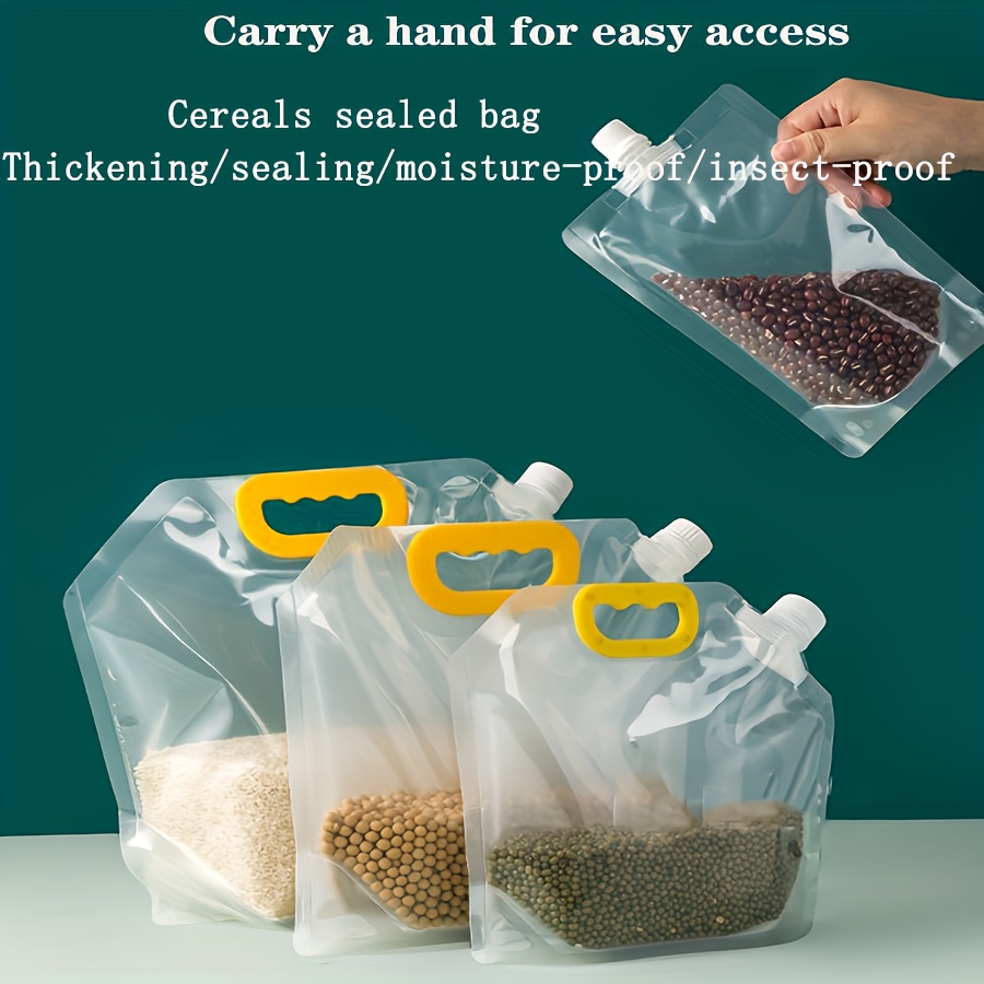 Sealed Cereal Bags, Preservation Bags, Transparent Kitchen Food Storage Bags,  Moisture-proof And Insect Proof Rice Bags, Sealed In Kitchen Storage Bags,  Reusable Storage Bag - Temu