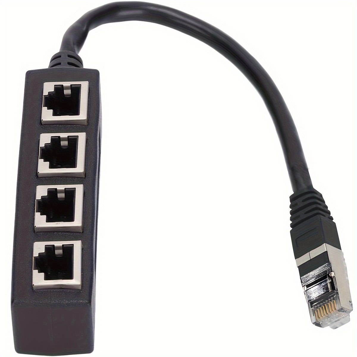 RJ45 Network 1 to 2 Port Ethernet Adapter Splitter, RJ45 1 Male to 2 Female  LAN Ethernet Splitter Adapter Cable Suitable Super Cat5, Cat5e, Cat6, Cat7
