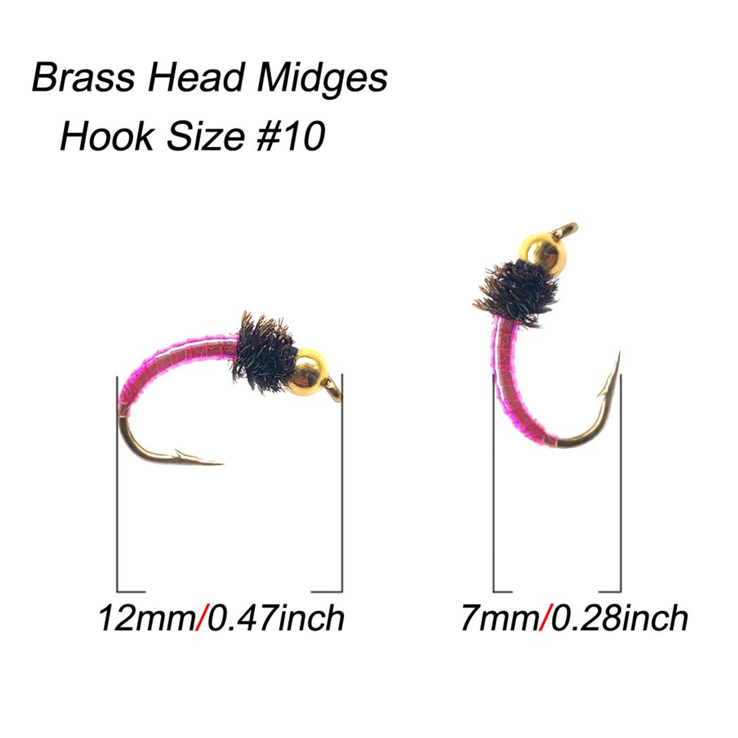 Brass Head Midges Fly Fishing 10# - Temu