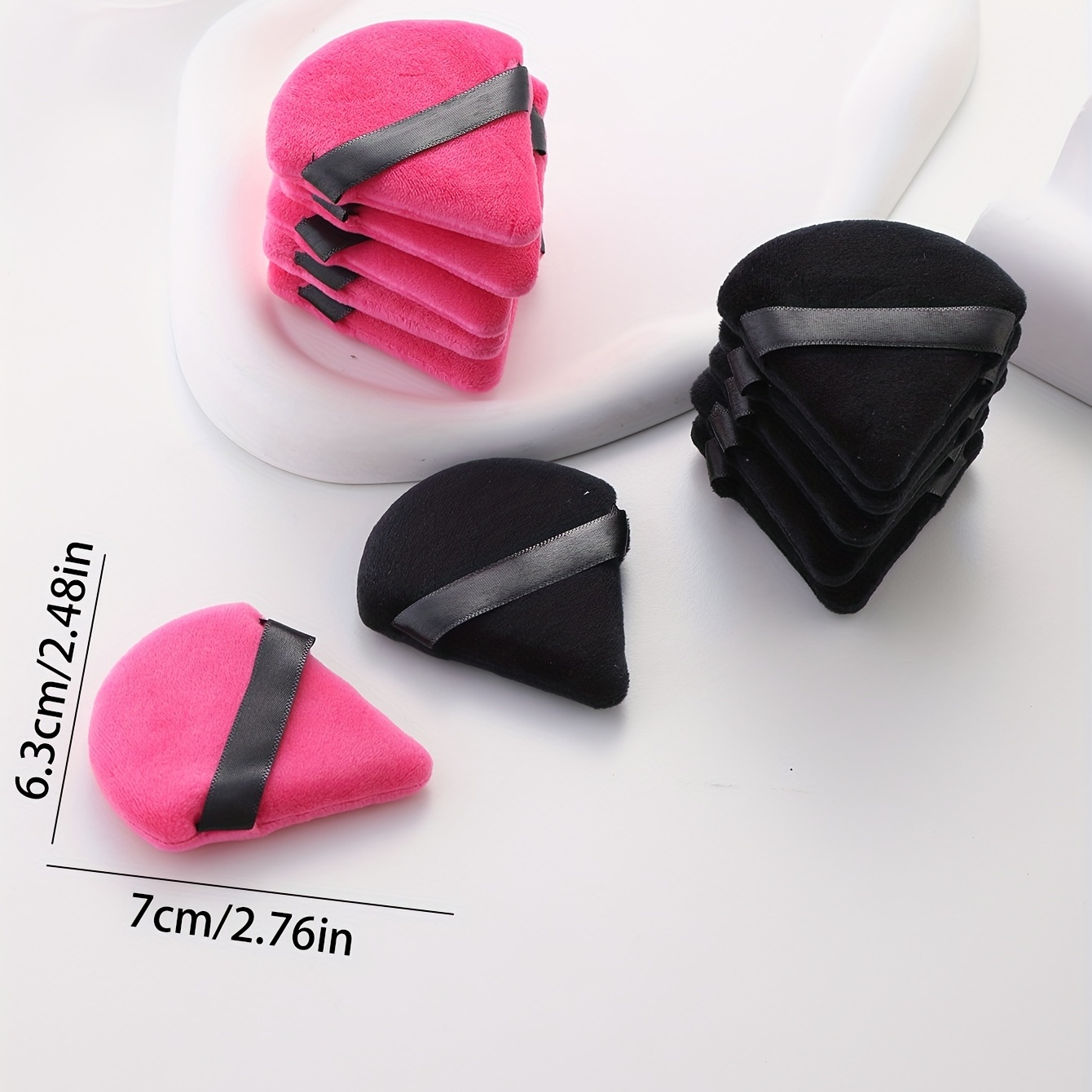 12pcs Triangle Makeup Puff Loose Powder Soft Sponge