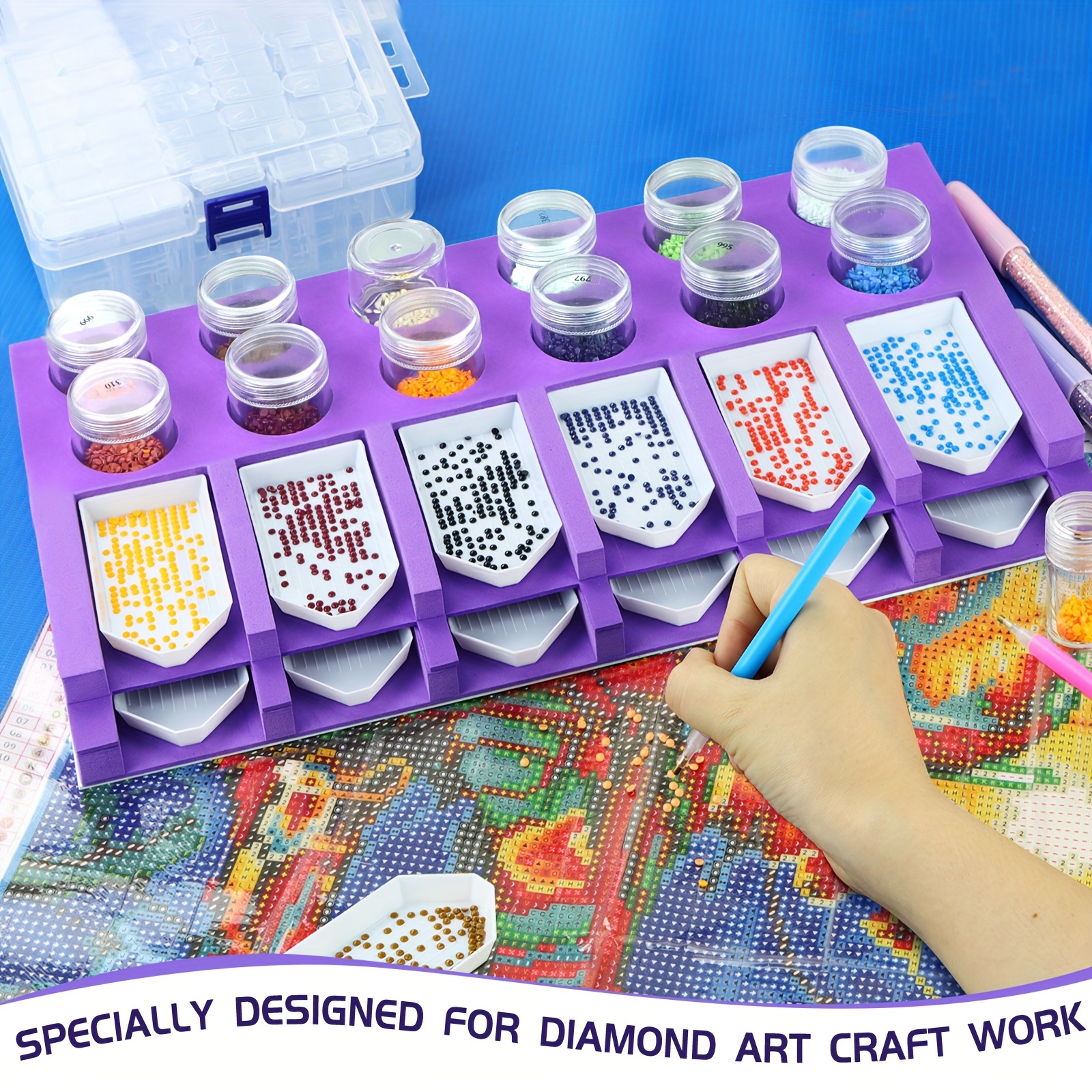 Diamond Painting Accessories Tray Organizer With Abs Plastic - Temu