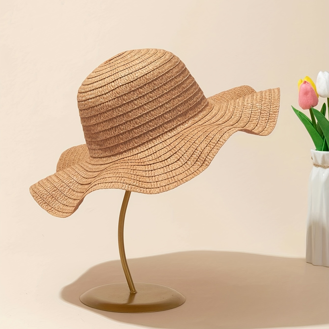 Stylish Wide Brim Straw Hat Perfect Sun Protection Women - Temu Canada