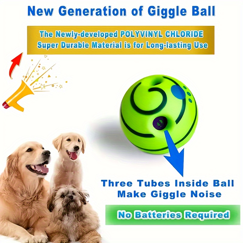 Interactive Dog Toys Ball, Squeaky Dog Toys Ball Durable Wag Chewing Ball  For Training Teeth Cleaning Herding Balls Indoor Outdoor Safe Dog Gifts For  Puppy Small Medium Dogs - Temu