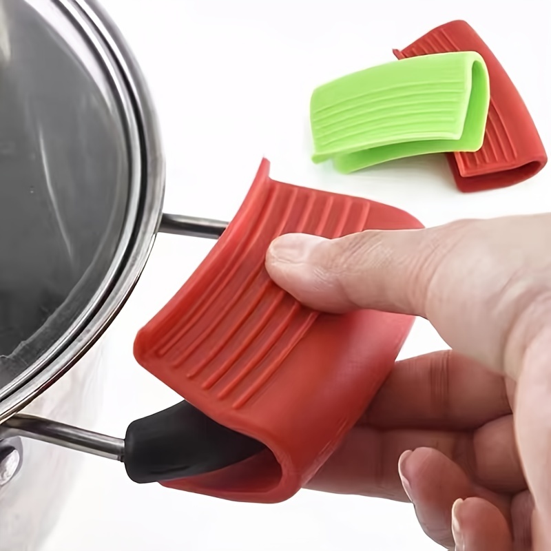 Silicone Assist Handle Holder Heat Insulated Hot Pot Grip Handle Cover  Sleeve Grip Insulated Hand Clips, Skillets, Plates
