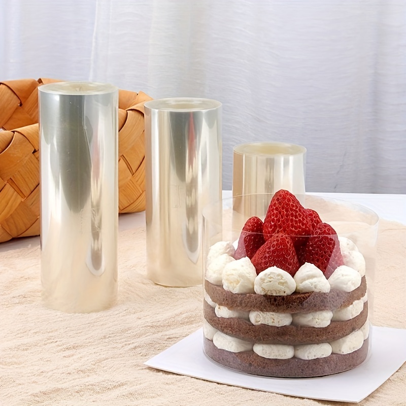 Colliers de gâteau Transparent Rouleaux de gâteau Transparent Mousse au  chocolat Collier Cuisson Bord environnant Décoration Rouleau d'acétate