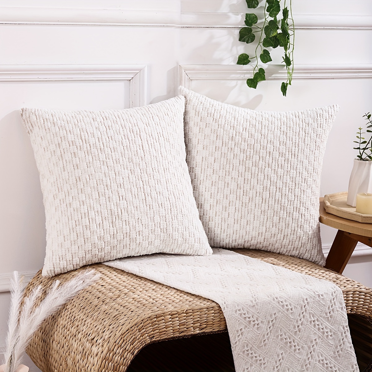 Chenille jacquard shop pillow cover