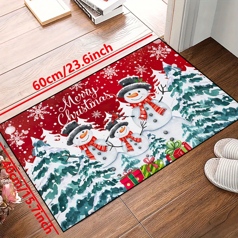 Non slip Doormat Welcome Mat Merry Christmas Snowman Xmas - Temu