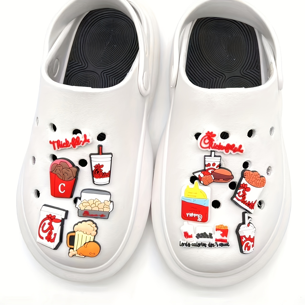 50Pcs Famous Logo Special Icons PVC Slippers Shoes Accessories Sandals  Decorations for Croc Charms Jibz Wristbands Kids Gift